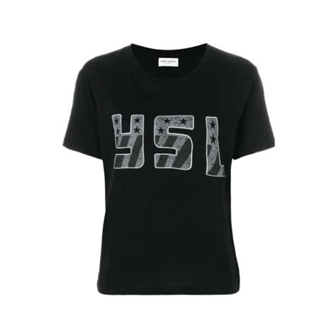 ysl american flag shirt|Saint Laurent YSL Flag Crew Neck T.